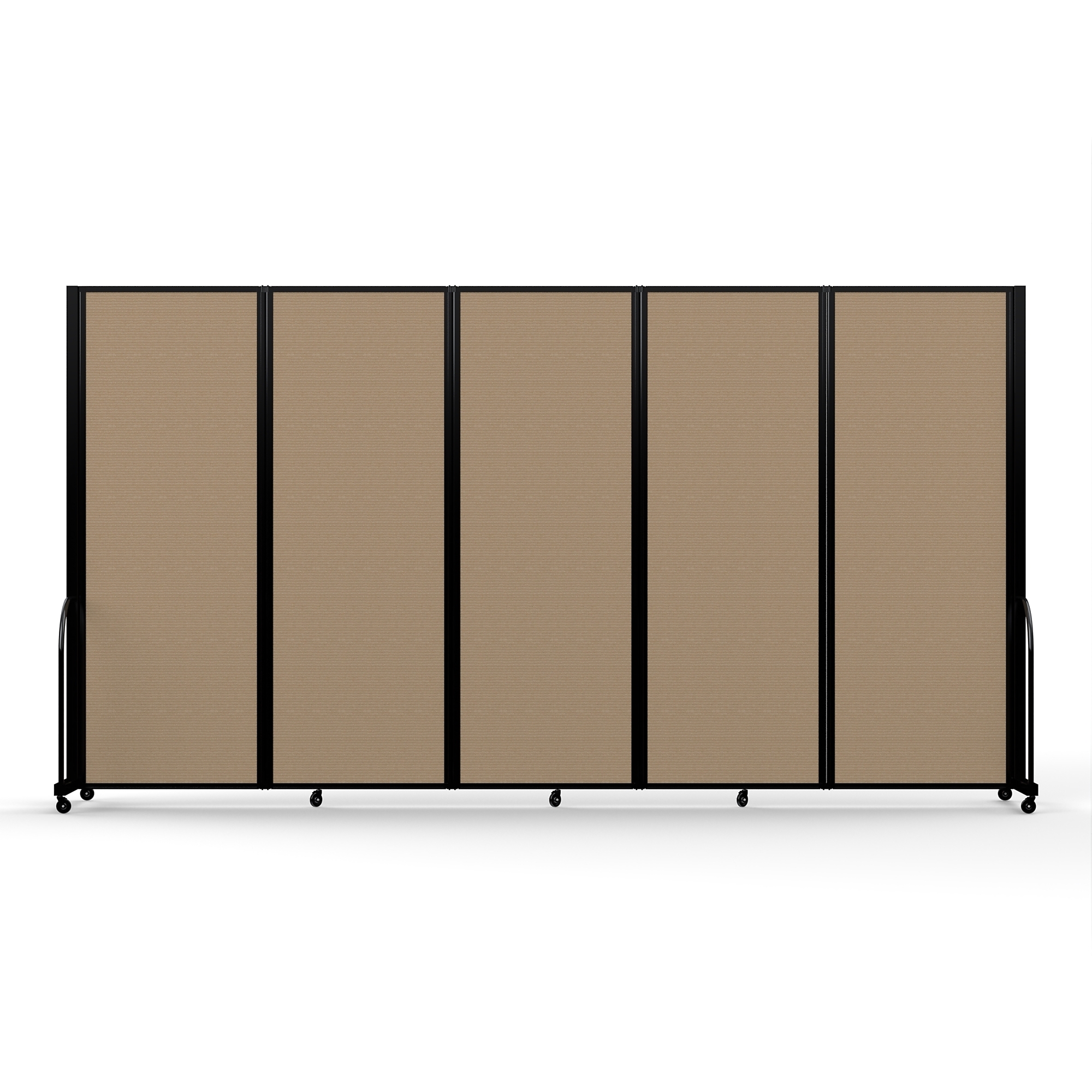 Screenflex Full Motion Divider — 7ft. 6in. x 14ft. 1in., Black Frame, Desert, Model# FSH-765-B-DW